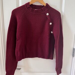 Pink Lily Burgundy Sweater Size Medium
